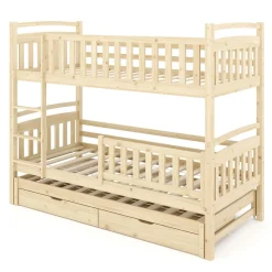 Etagenbett JULIETTE mit Ausziehfunktion 90 x 200 cm natur