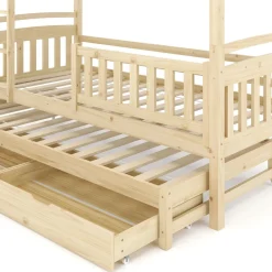 Etagenbett JULIETTE mit Ausziehfunktion 90 x 200 cm natur