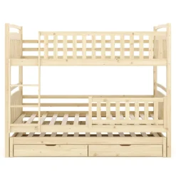 Etagenbett JULIETTE mit Ausziehfunktion 90 x 200 cm natur