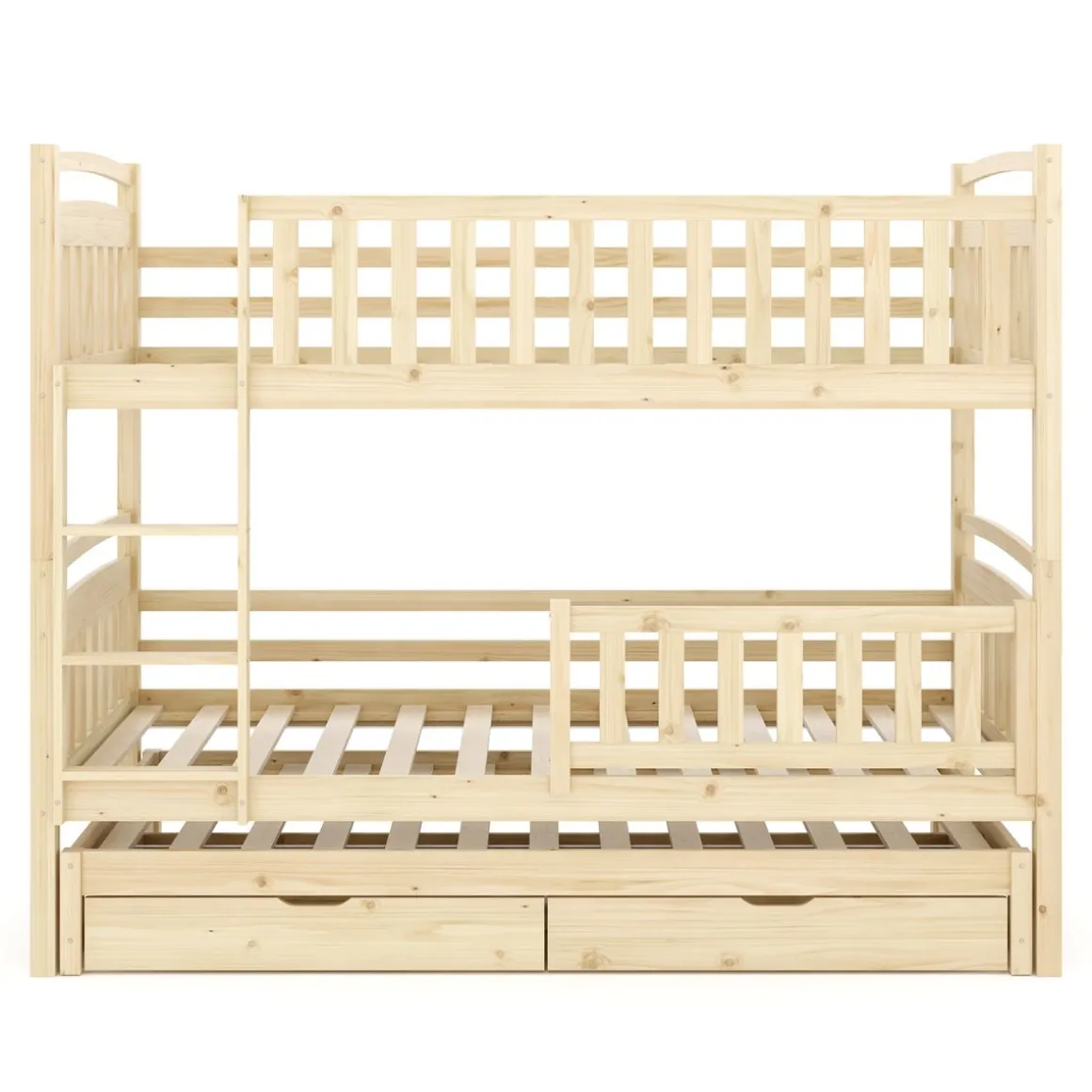 Etagenbett JULIETTE mit Ausziehfunktion 90 x 200 cm natur