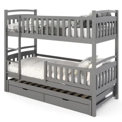 Etagenbett JULIETTE mit Ausziehfunktion 90 x 200 cm anthrazit
