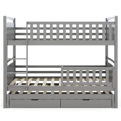 Etagenbett JULIETTE mit Ausziehfunktion 90 x 200 cm anthrazit
