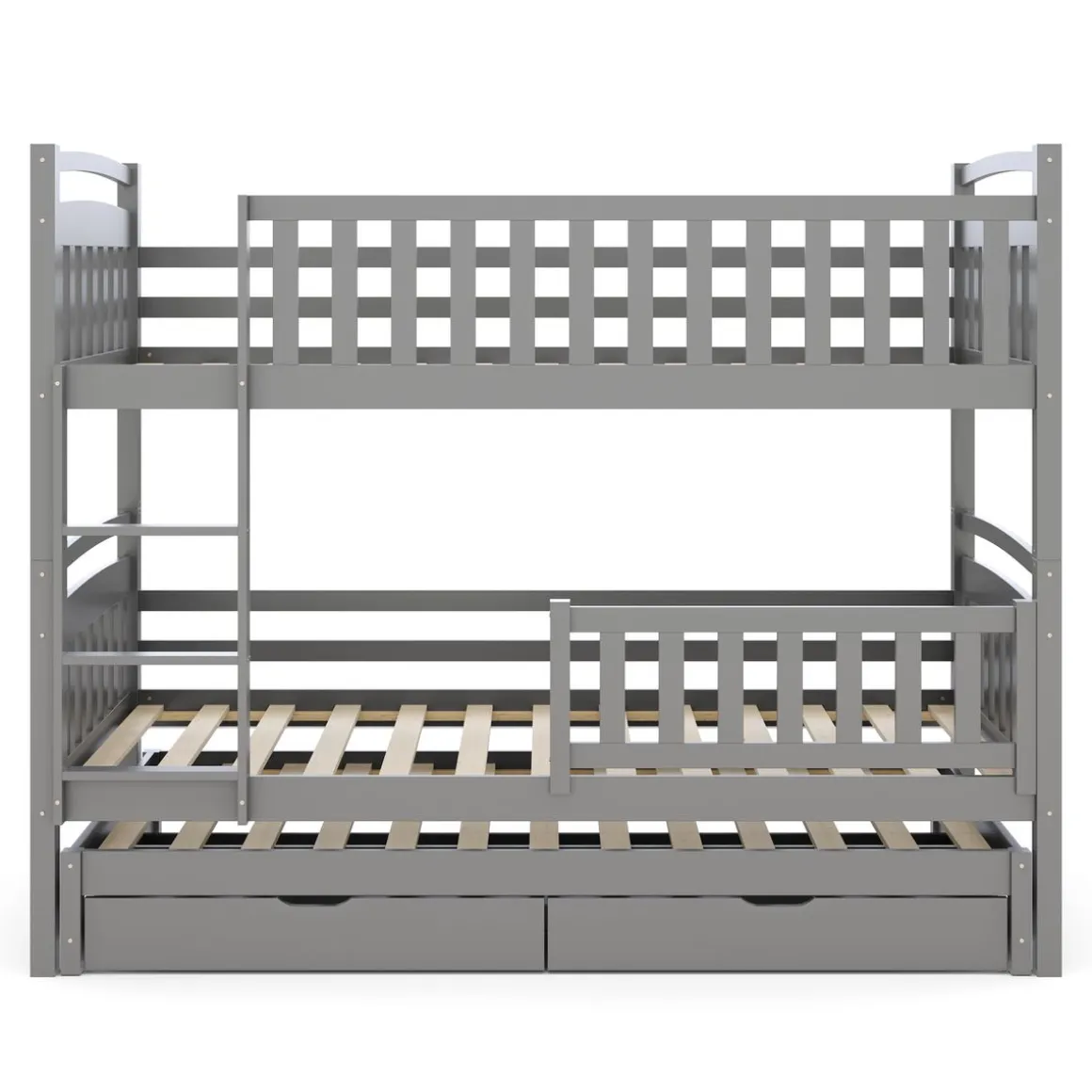 Etagenbett JULIETTE mit Ausziehfunktion 90 x 200 cm anthrazit