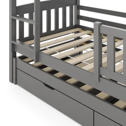 Etagenbett JULIETTE mit Ausziehfunktion 90 x 200 cm anthrazit