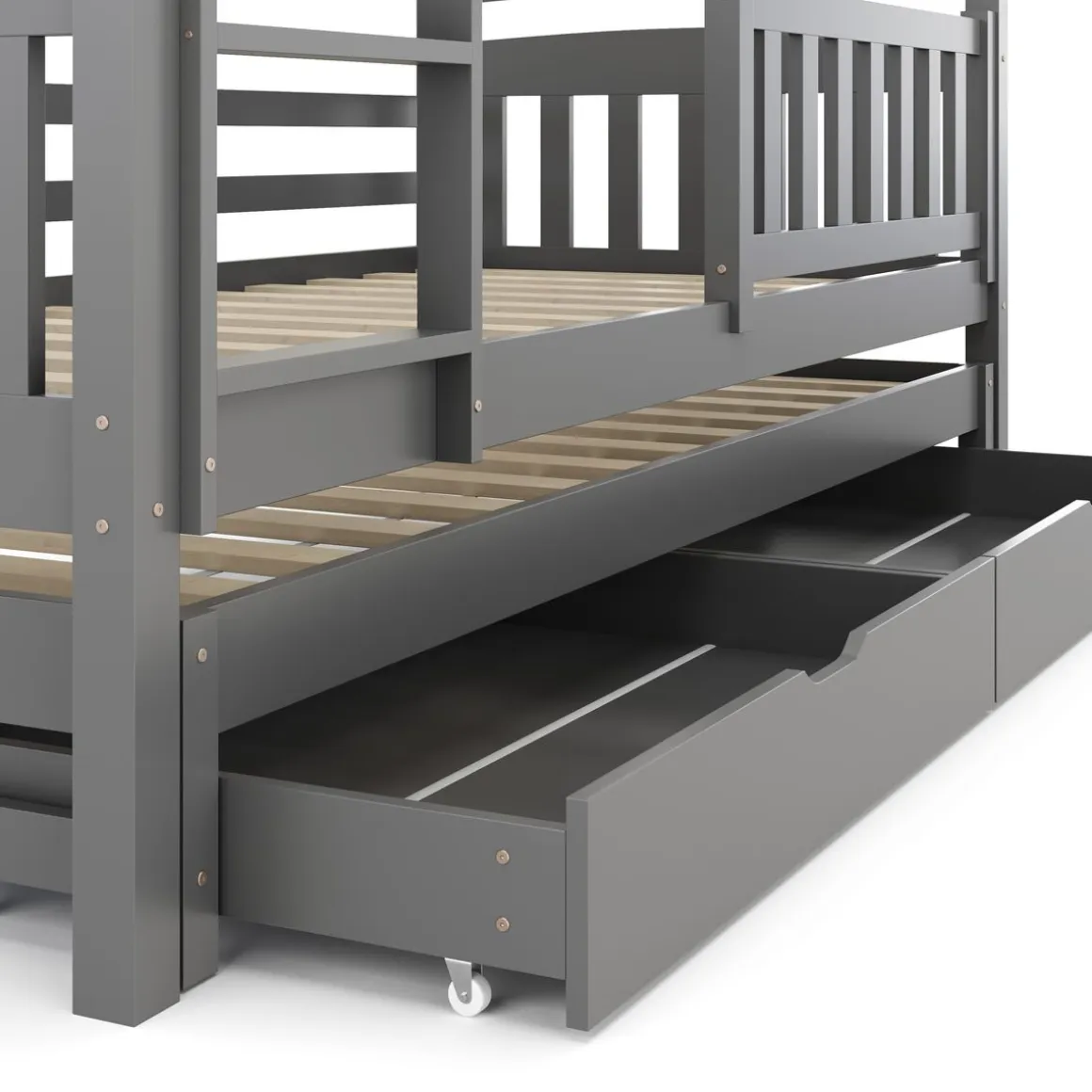 Etagenbett JULIETTE mit Ausziehfunktion 90 x 200 cm anthrazit