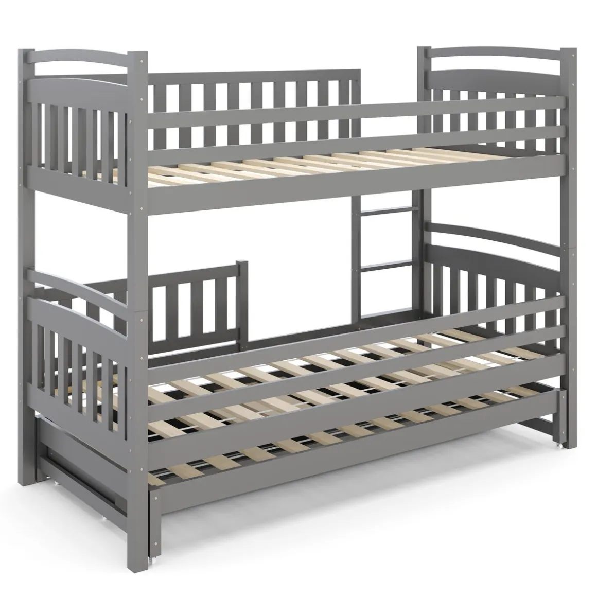 Etagenbett JULIETTE mit Ausziehfunktion 90 x 200 cm anthrazit