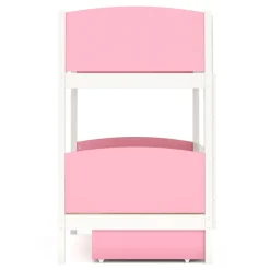 Etagenbett mit Stauraum JOHNNY 90 x 200 cm rosa/weiss
