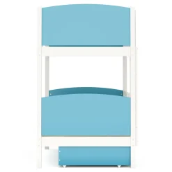 Etagenbett mit Stauraum JOHNNY 90 x 200 cm blau/weiss