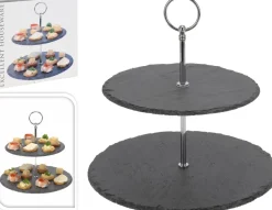 Etagere Schiefer 2-stöckig