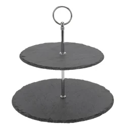 Etagere Schiefer 2-stöckig