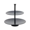 Etagere 2-stöckig 26 cm schwarz