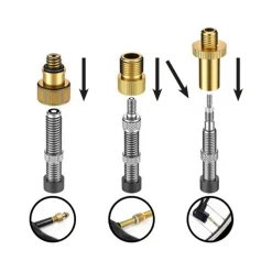 Fahrradventil Adapter Set Kupfer 14-teilig