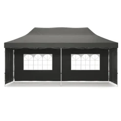 Faltpavillon DINA 6 x 3 m anthrazit inkl. 4 Seitenwände