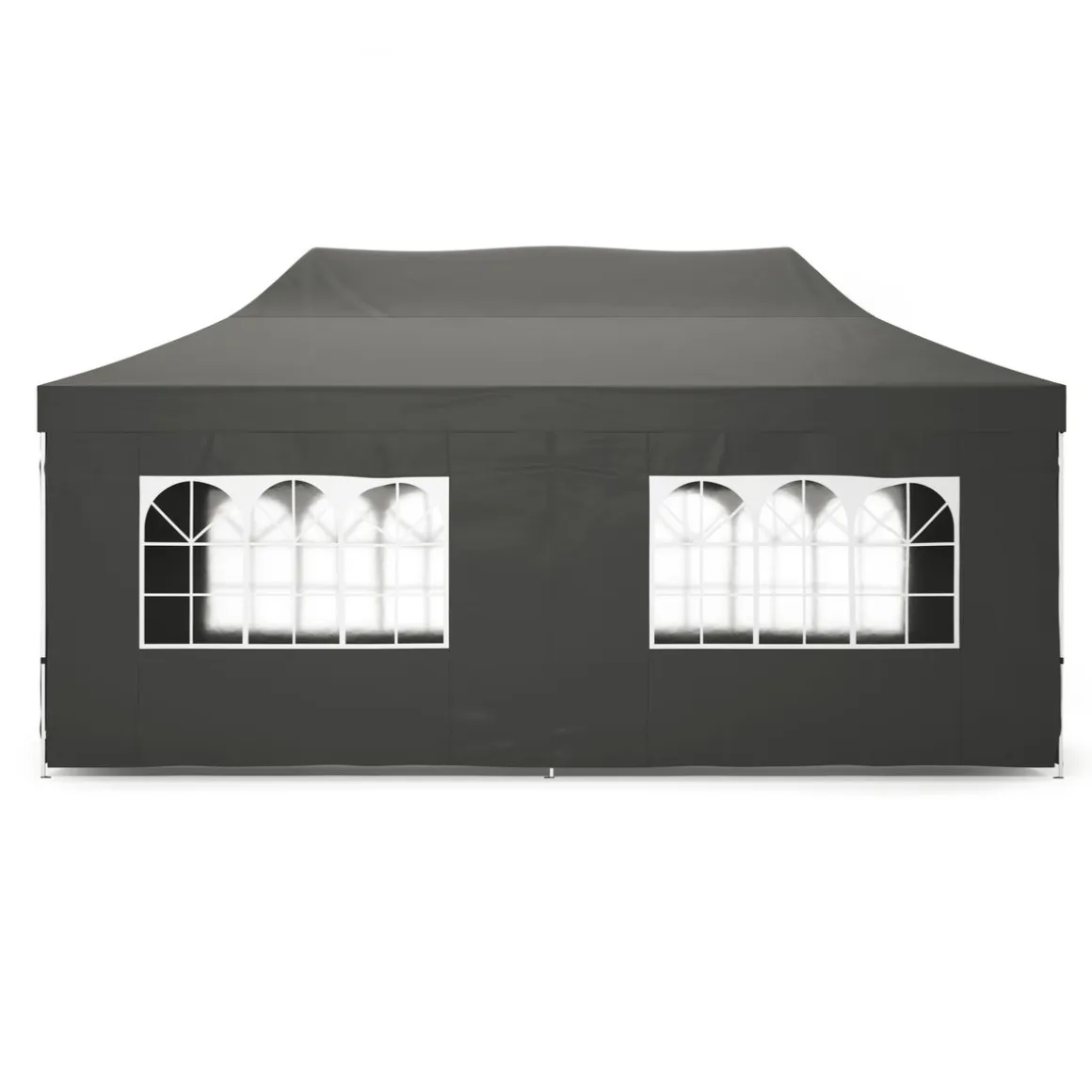 Faltpavillon DINA 6 x 3 m anthrazit inkl. 4 Seitenwände