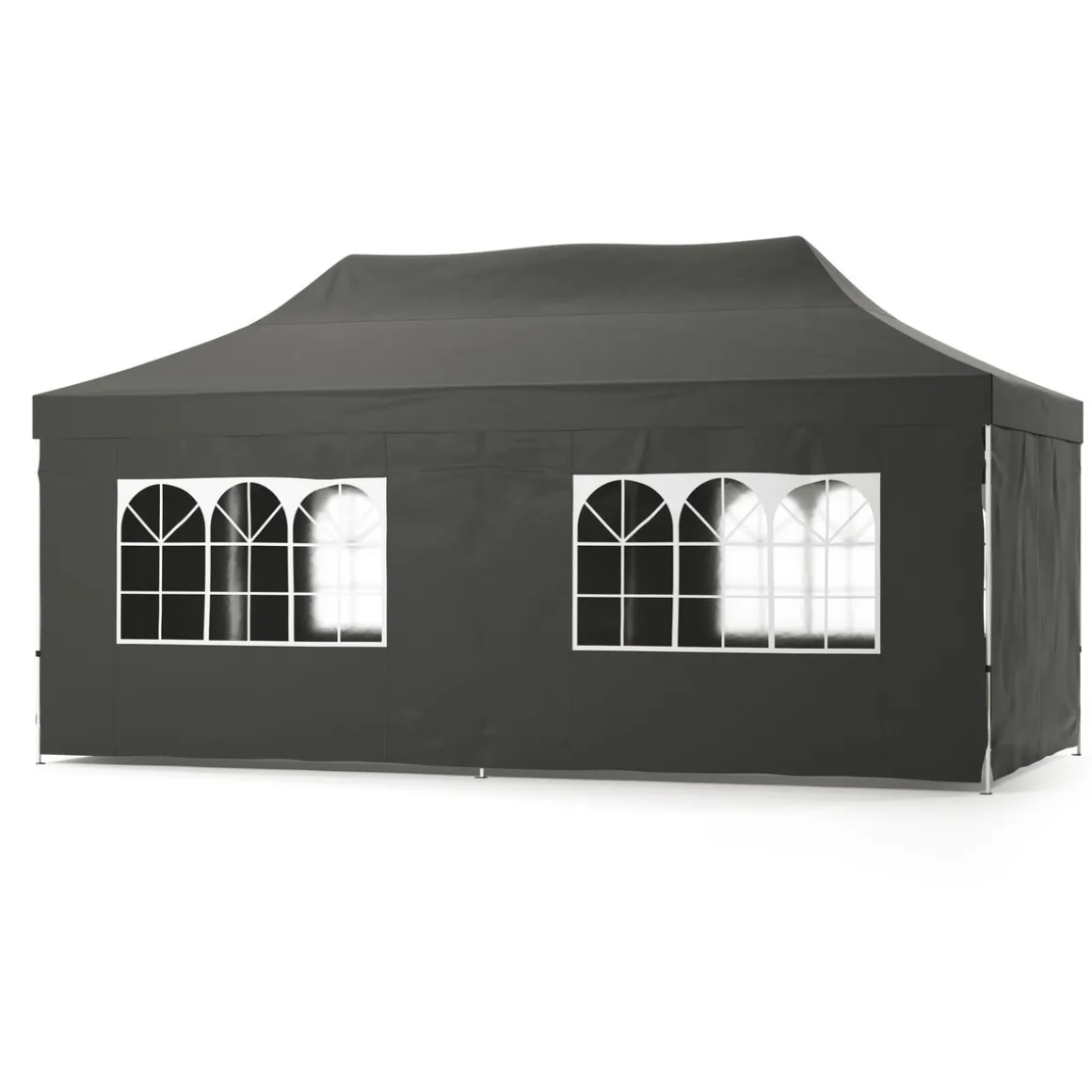 Faltpavillon DINA 6 x 3 m anthrazit inkl. 4 Seitenwände