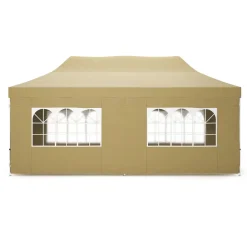Faltpavillon DINA 6 x 3 m beige inkl. 4 Seitenwände