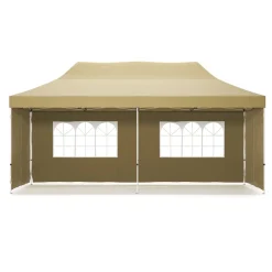 Faltpavillon DINA 6 x 3 m beige inkl. 4 Seitenwände