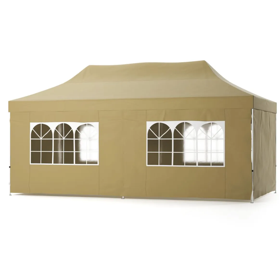 Faltpavillon DINA 6 x 3 m beige inkl. 4 Seitenwände