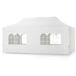 Faltpavillon DINA 6 x 3 m weiss inkl. 4 Seitenwände