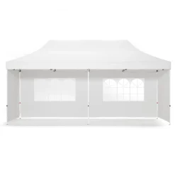Faltpavillon DINA 6 x 3 m weiss inkl. 4 Seitenwände