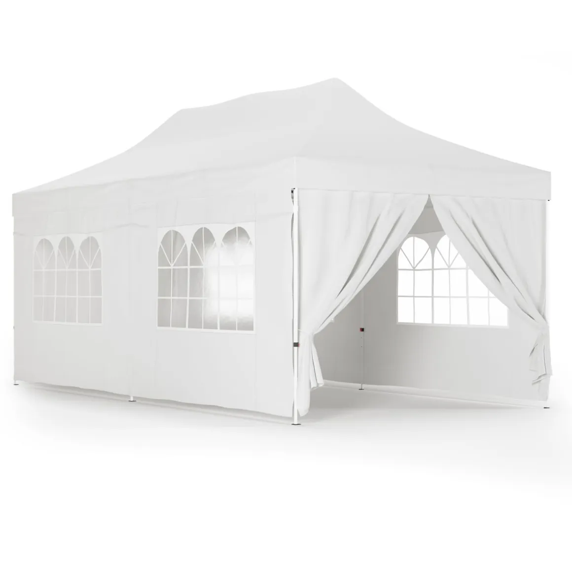 Faltpavillon DINA 6 x 3 m weiss inkl. 4 Seitenwände