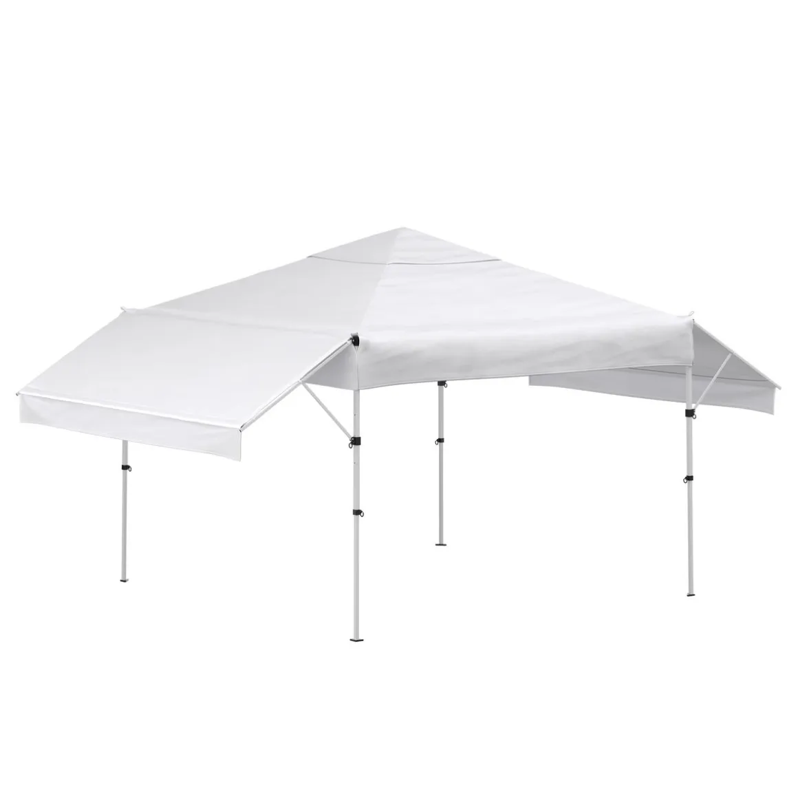 Faltpavillon LISON mit Seitenflügel 3 x 3 m weiss
