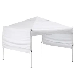 Faltpavillon LISON mit Seitenflügel 3 x 3 m weiss