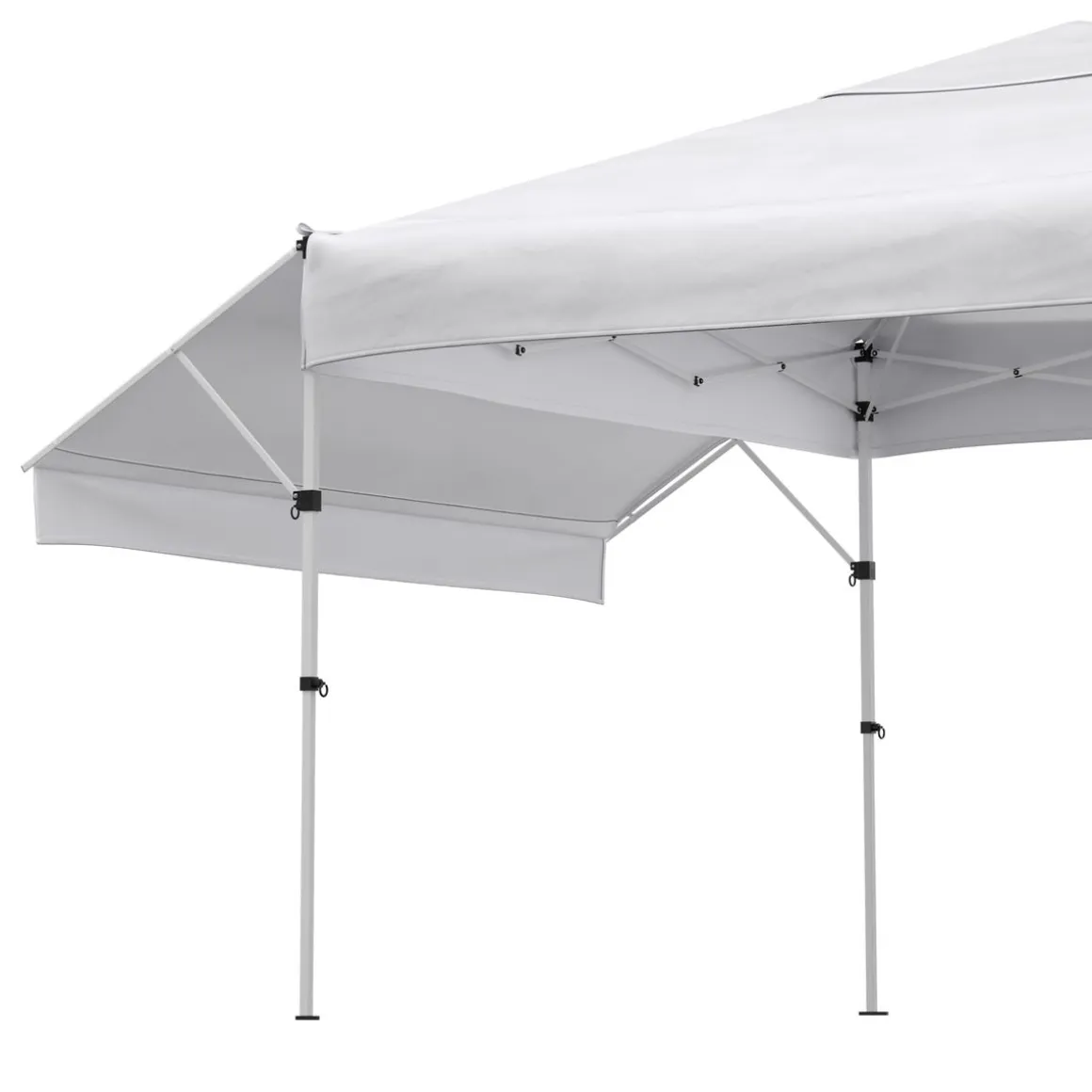 Faltpavillon LISON mit Seitenflügel 3 x 3 m weiss