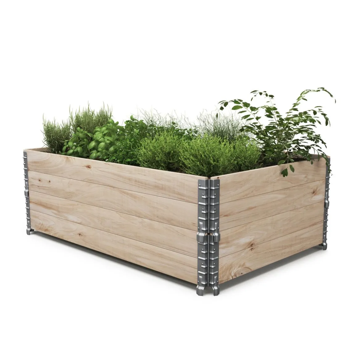 Faltrahmen für Hochbeet Holz 120 x 80 x 20 cm 2er Set