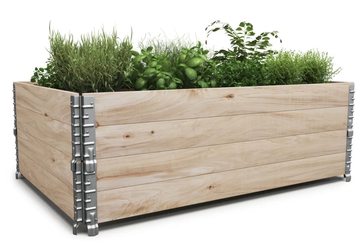 Faltrahmen für Hochbeet Holz 120 x 80 x 20 cm 2er Set