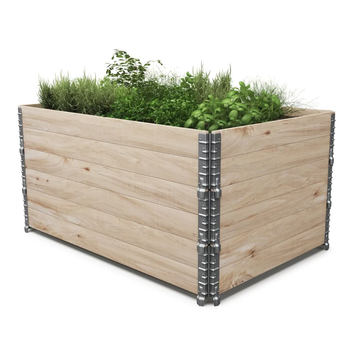 Faltrahmen für Hochbeet Holz 120 x 80 x 20 cm 3er Set