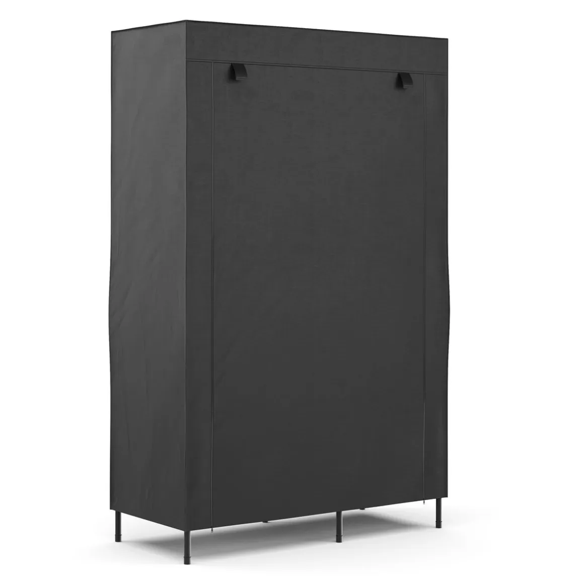 Faltschrank mit rollbaren Türen 105 x 168 cm schwarz