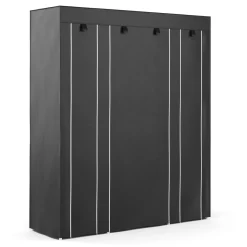 Faltschrank mit rollbaren Türen 150 x 175 cm schwarz