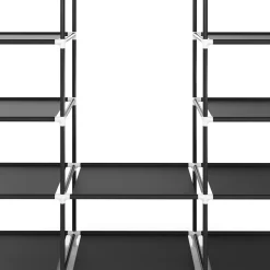 Faltschrank mit rollbaren Türen 150 x 175 cm schwarz