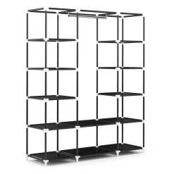 Faltschrank 150 x 45 x 180 cm schwarz