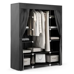 Faltschrank 150 x 45 x 180 cm schwarz