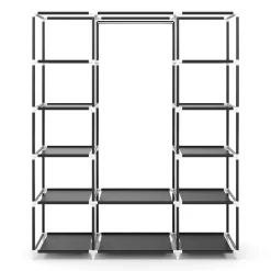 Faltschrank 150 x 45 x 180 cm schwarz