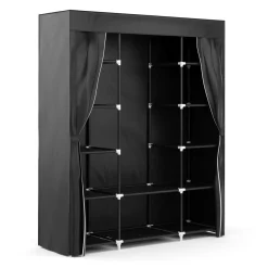 Faltschrank 150 x 45 x 180 cm schwarz