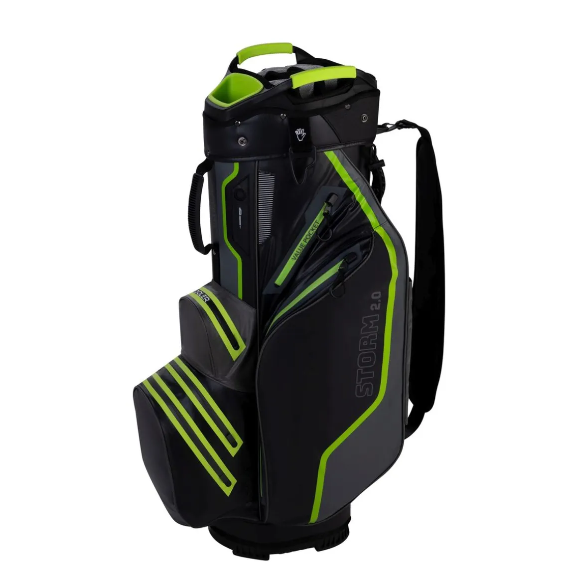 FastFold Cartbag Ultra Dry STORM 2.0 Golftasche wasserdicht schwarz/grün