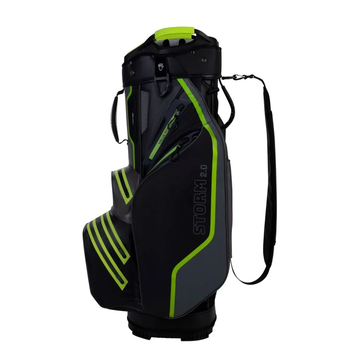 FastFold Cartbag Ultra Dry STORM 2.0 Golftasche wasserdicht schwarz/grün