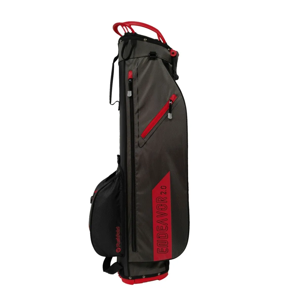FastFold Golftasche Standbag ENDEAVOR 2.0 schwarz/rot