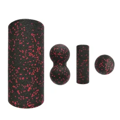 Faszienrolle Set 5-teilig schwarz/rot