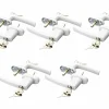 Fenstergriffe mit Schloss 10er Set weiss
