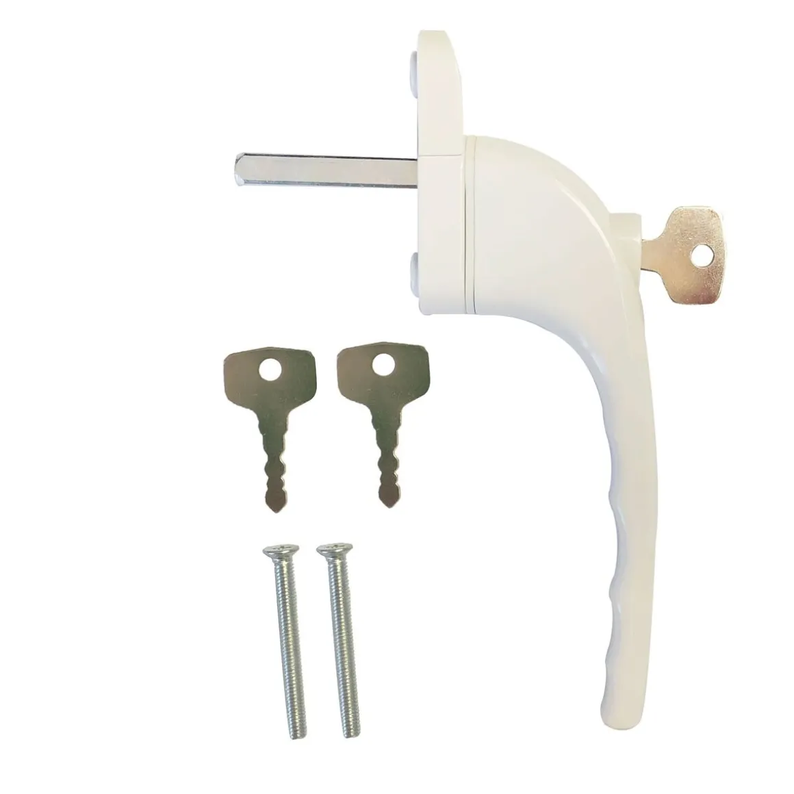 Fenstergriffe mit Schloss 10er Set weiss
