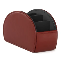 Fernbedienung Organizer Leder dunkelbraun/schwarz