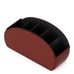 Fernbedienung Organizer Leder dunkelbraun/schwarz