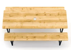 Festbank Bierzeltgarnitur mit Schirmloch 177 x 46 cm