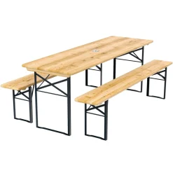Festbank Bierzeltgarnitur mit Schirmloch 177 x 46 cm