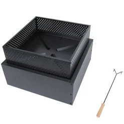 Feuerschale eckig 55 x 55 x 22 cm