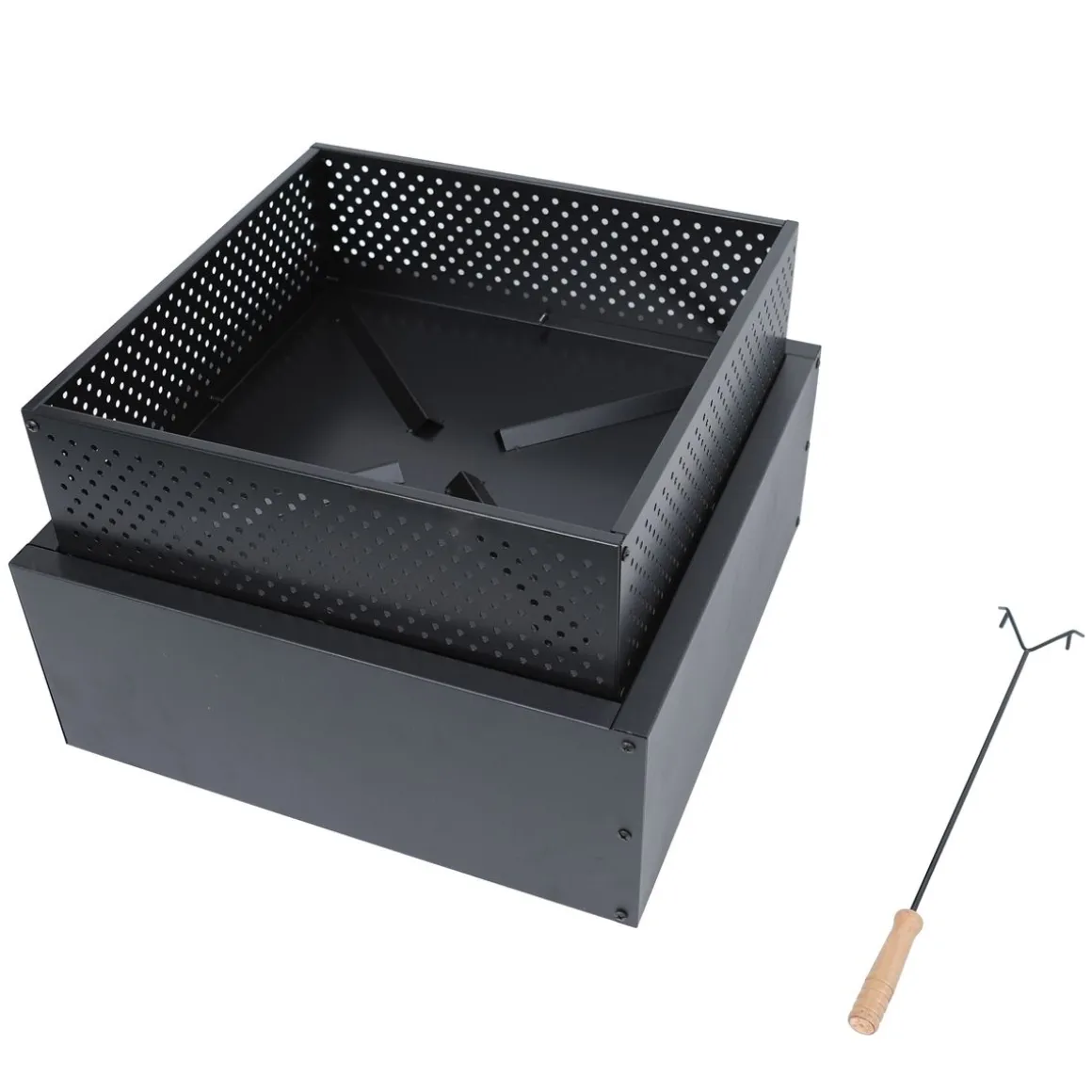 Feuerschale eckig 55 x 55 x 22 cm